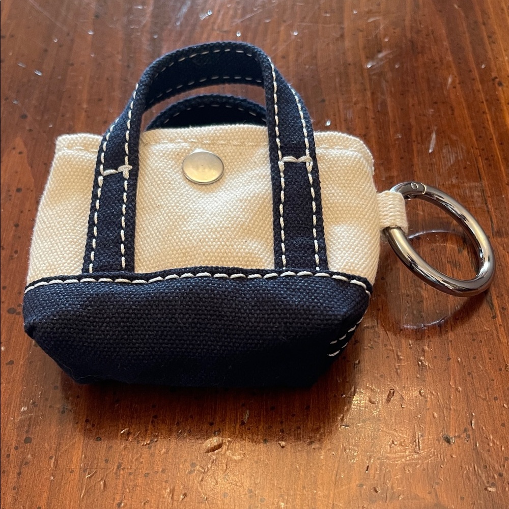 Lands End Mini Canvas Tote Keychain - Picture 6 of 6